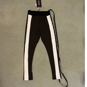 NWT PLT Black Monochrome Gym Legging